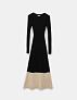 Трикотажное платье миди с шерстью и ангорой